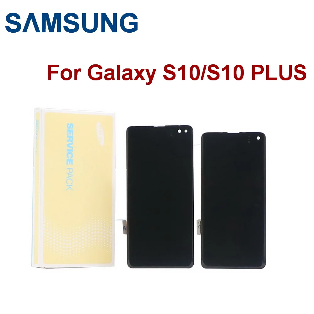 Оригинальный дисплей для SAMSUNG Galaxy S10 G973F/DS G973F G973 Plus G975 G975F G975F/DS сенсорный ЖК экран с