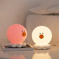 led silicone night light usb touch sensor 7 colors cute animal octopus table lamp for baby bedroom decoration