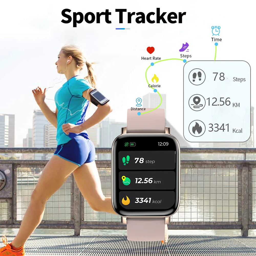 SENBONO Men's Smart Watch IP68 Waterproof Fitness Tracker 24 Sports Smartwatch Women Men Bracelet for IOS Android Huawei Xiaomi images - 6