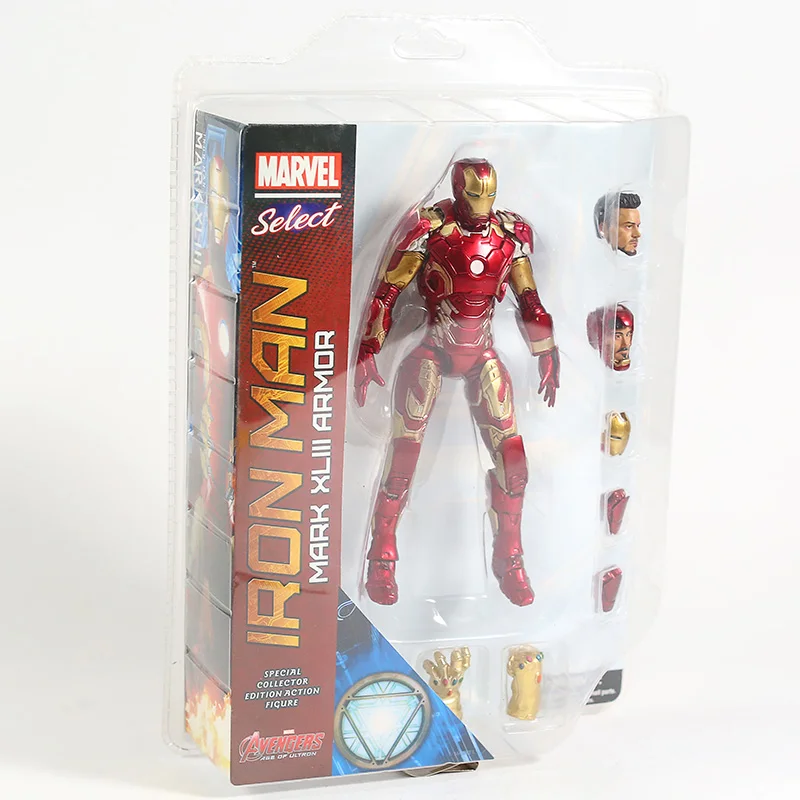 Marvel легенды ЖЕЛЕЗНЫЙ ЧЕЛОВЕК Марк XLIII MK43 ПВХ экшн-фигурка коллекционная игрушка |