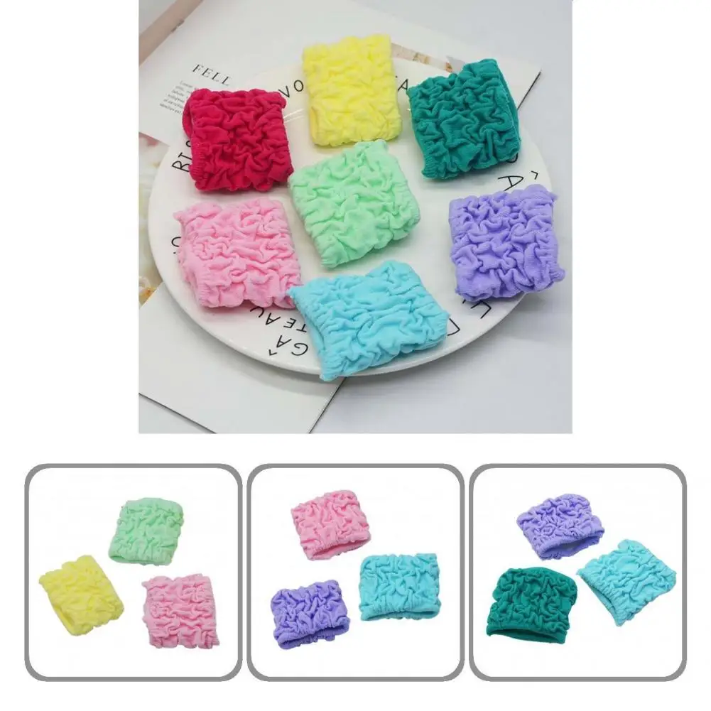 

Headwear 3Pcs/Set Beautiful Pleated Stretchy Ponytail Holders Accessories Hair Scrunchies Pleated Hair Accessories