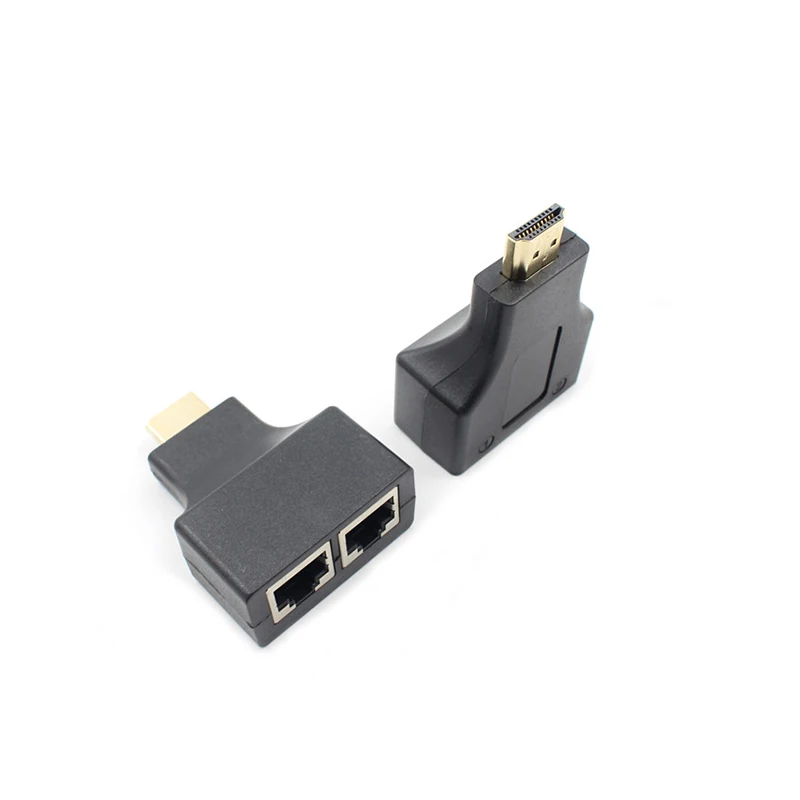 HDMI-совместимый с двойным удлинителем RJ45 CAT5E CAT6 UTP LAN Ethernet ретранслятор-адаптер HD