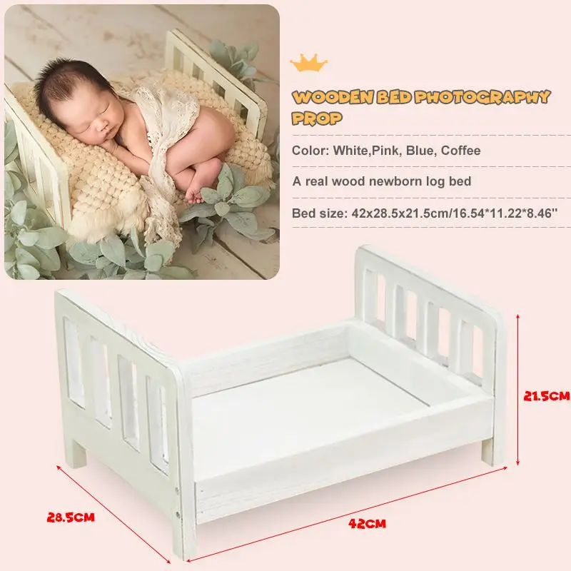 

Newborn Props for Photography Wood Bed Newborn Posing Baby Photography Props Photo Studio Crib Props for Photo Shoot Posing Sofa
