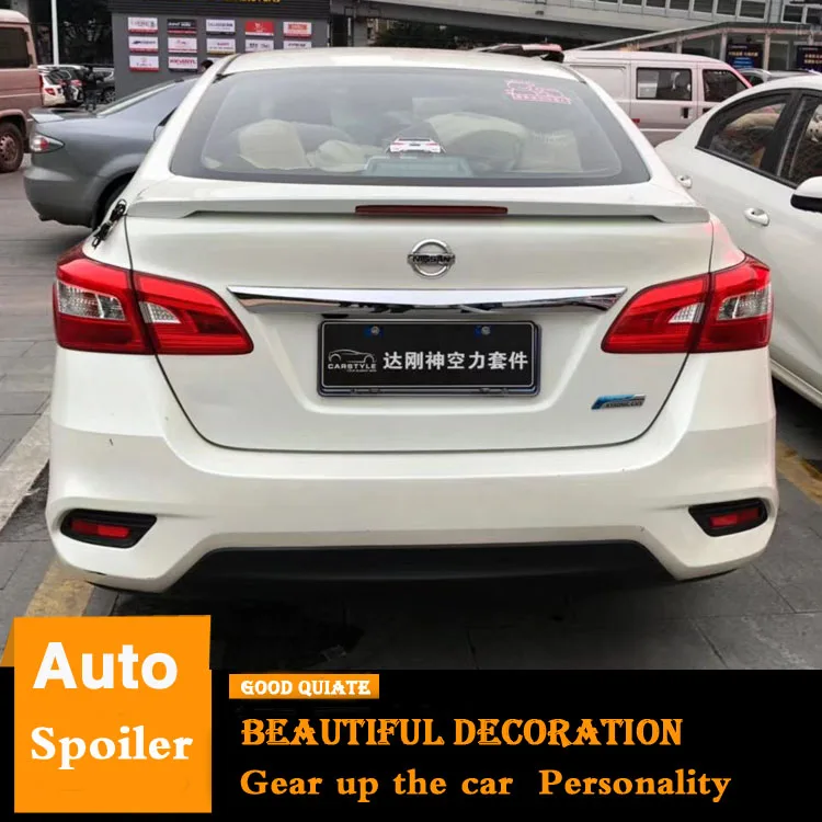 Спойлер для Nissan Sentra Bluebird Sylphy с стоп-сигналами 2012-2016 из ABS-материала заднего крыла