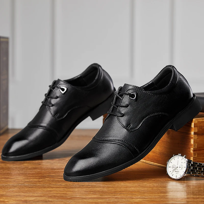 

Men's Casual Wear Black Casual Shoes Men Leather Shoe Man Fashion Zapatos Casuales Para Hombre De Cuero Mens Men's For