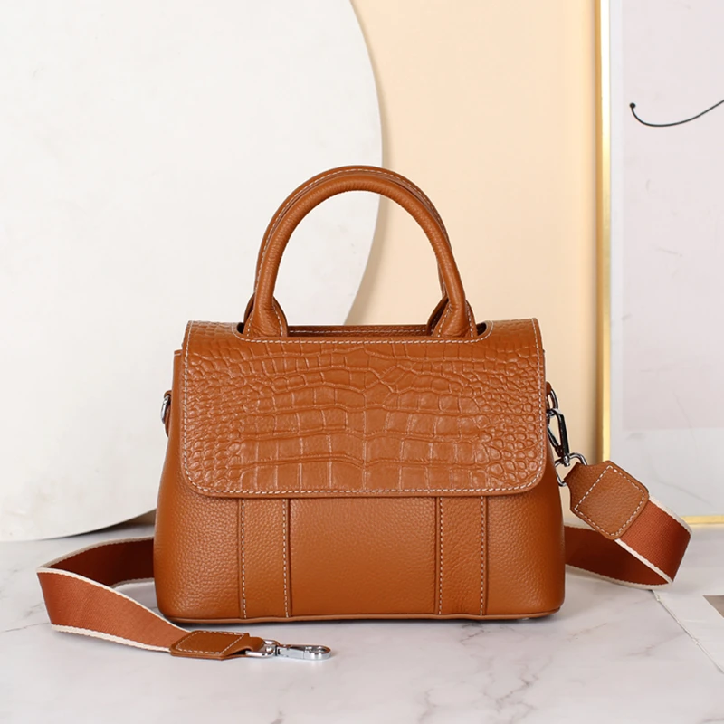 Кожаные сумки женская сумка большой вместимости новинка 2021 модная