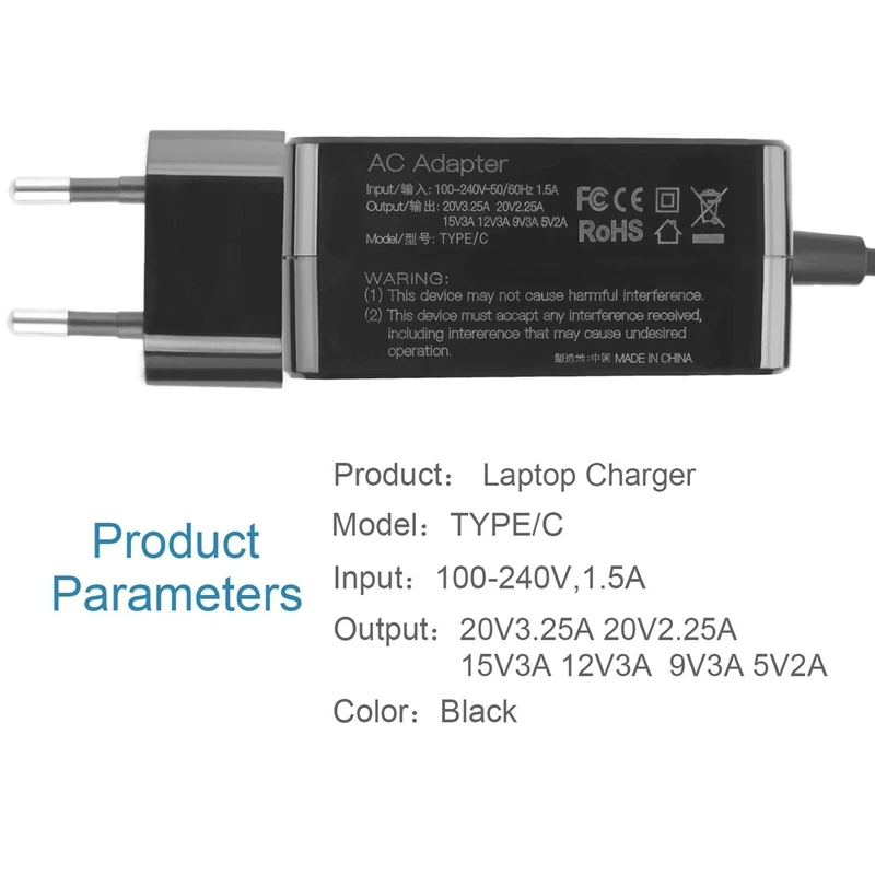 Hot 3C-65W USB-C Charger Power Adapter Wall Type C-PD For Macbook Pro Samsung Matebook Huawei Matebo | Электроника