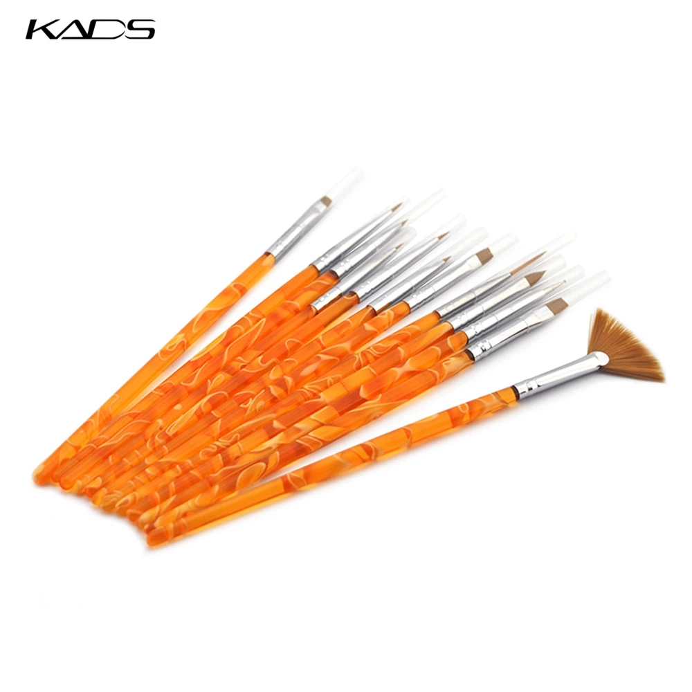 KADS 12 шт./компл. Профессиональные Ногтей Кисти Художественные Наборы Для Дизайн