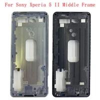 middle frame housing lcd bezel plate panel chassis for sony xperia 5 ii phone metal middle frame with adhesive sticker