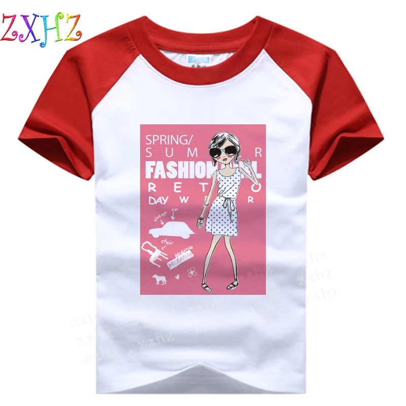 

2021 girl's T-shirt summer lovely princess leisure T-shirt beautiful girl's T-shirt pure cotton printed T-shirt beautiful girl's