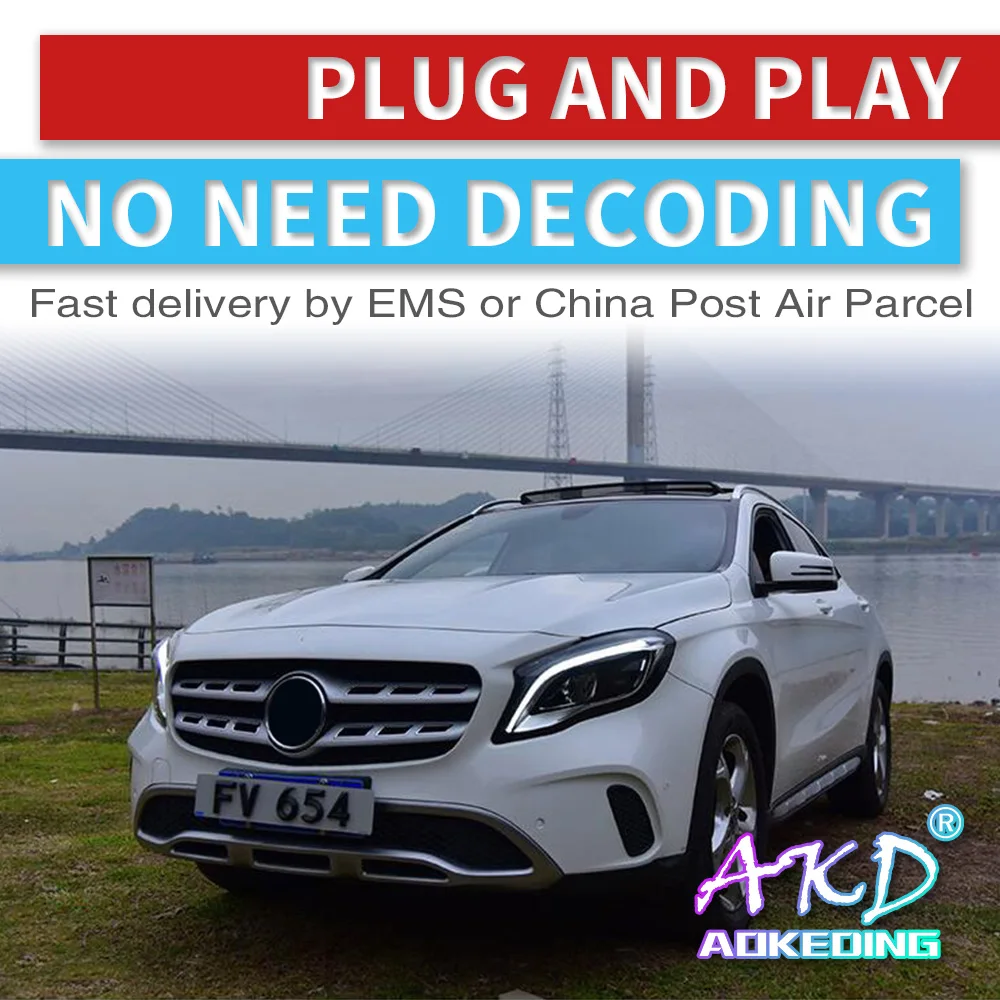 Стайлинга автомобилей налобный фонарь для Benz GLA 200 220 260 2015 2016 2018 головной