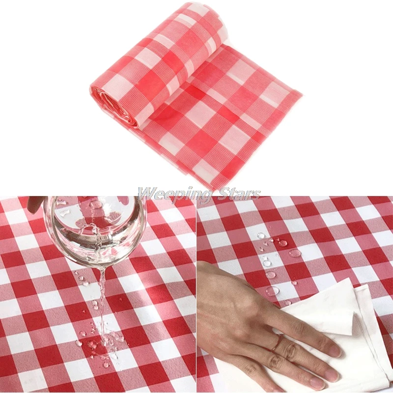 

Disposable Thickening Red Checkered Tablecloth Party Weddings Home Decoration