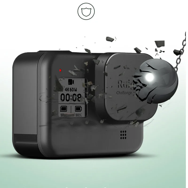 Мягкий защитный чехол для объектива GoPro Hero 8 Защитная крышка с присоской черный