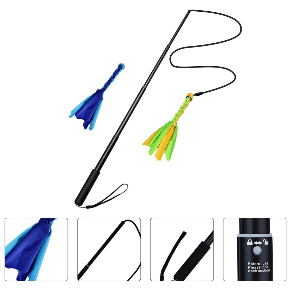 

1Set Retractable Dog Teaser Pole Puppy Trainer Dog Tease Pet Training Stick