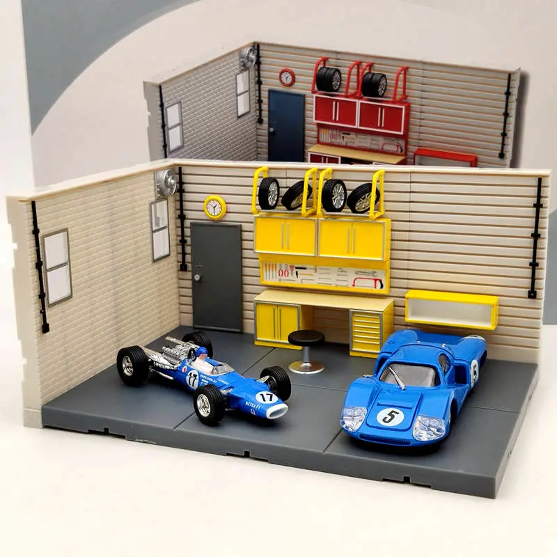 Модель сцены гаража Aurora в масштабе 1:43 1/2/4 шт. (без модельных автомобилей) | Игрушки