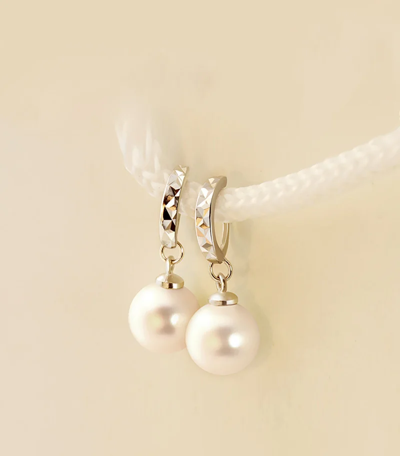 Жемчужные серьги из натурального чистого твердого серебра 925 пробы ювелирные