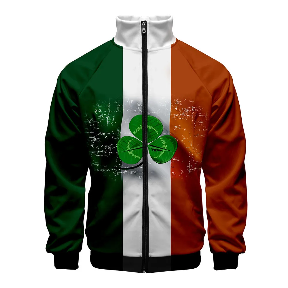 

2021 hot fashion Liverpool personality hoodie coat Irish Green printing figure men general high-quality collar jacket sweatshirt
