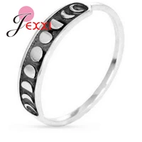 new model original 925 sterling silver moon phase change finger rings for women vintage retro rings band silver fine jewelry