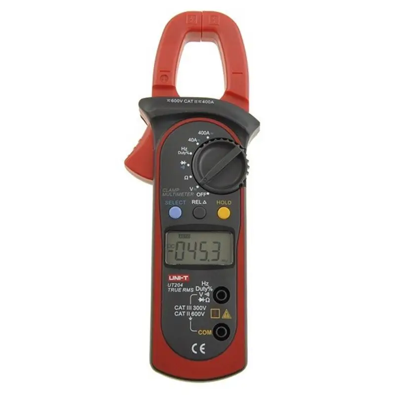 Цифровой мультиметр Φ UT204 True RMS Автоматический диапазон 400-600A цифровые клещи с