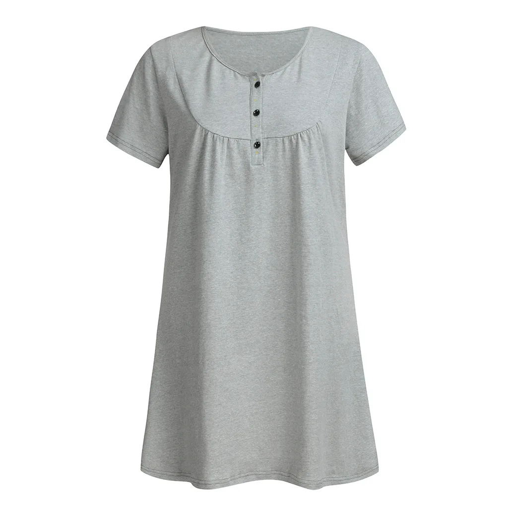 

Women maternity dresses Pregnant Women Maternity Short Sleeve Button Nursing Nightdress Breastfeeding Dress pregnancy dress