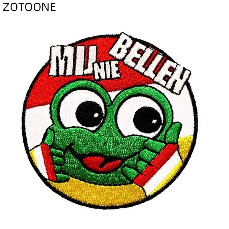 Круглая нашивка ZOTOONE знак Oetel donk Frog Carnival для Нидерландов сделай сам с вышитыми