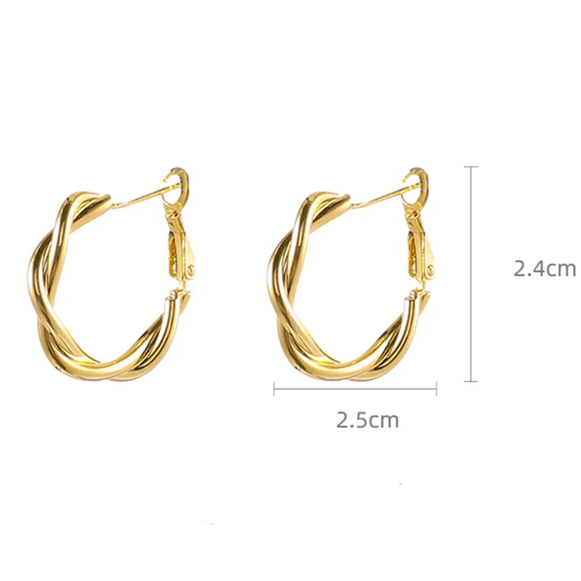 

Fashion Geometry Hoop Earrings Gold Plated Jewelry 2020 Women's Earring Metal Korean Style Retro Luxury Riverdale True Beauty
