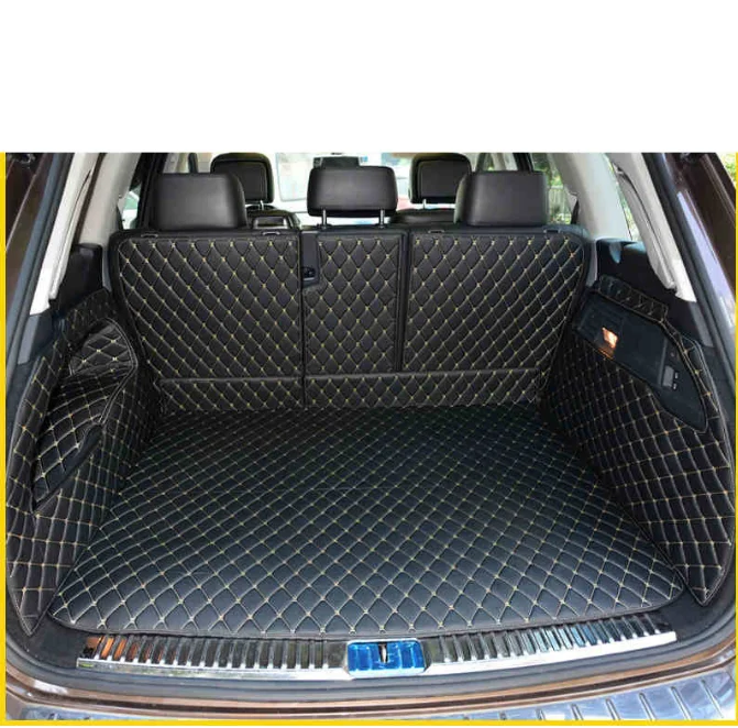 Leather Car Trunk Mat Cargo Liner for Volkswagen Touareg 2011 2012 2013 2014 2015 2019 Accessories