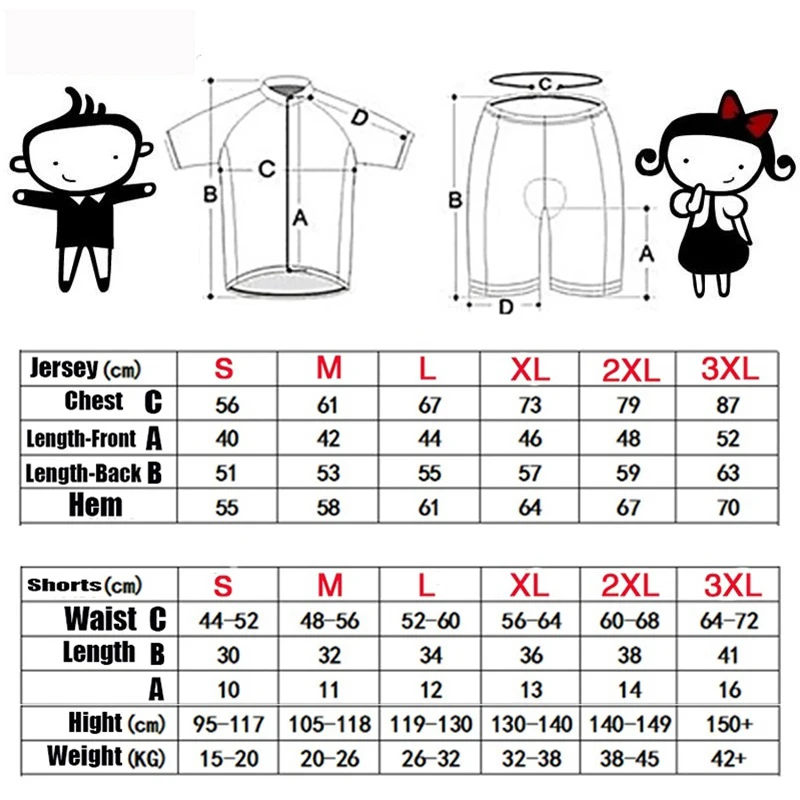

2021 summer new Girls and boys cycling jersey short sleeved carton print bicycle clothing tops Road bike shirt Children