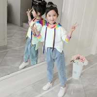 new spring autumn girls clothing sets hoodies pants set girls sports suit tracksuit fashion kids clothes set 4 6 8 10 12 years