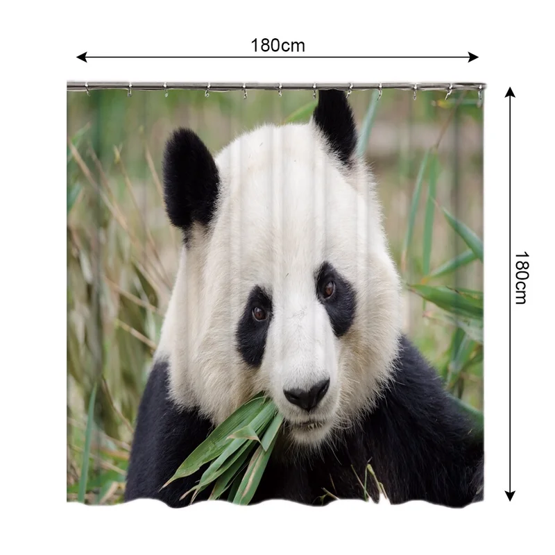 Коврик Toliet для ванной с принтом Милая панда бамбуковая занавеска душа