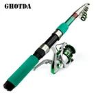 Рыболовная модель с телескопической удочкой и спиннинговой катушкой для морской и пресноводной рыбалки