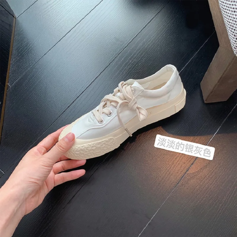 

Mr Co2021 New Fashion Girly Style Silk Lace Fashion Round Head Small Thick Flat Bottom All-match Casual Shoes Women