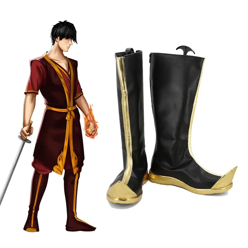 

Аниме Аватар: Последний Воздушный Бандер zuko, сапоги для косплея, обувь на заказ для Хэллоуина, карнавала вечерние НКИ