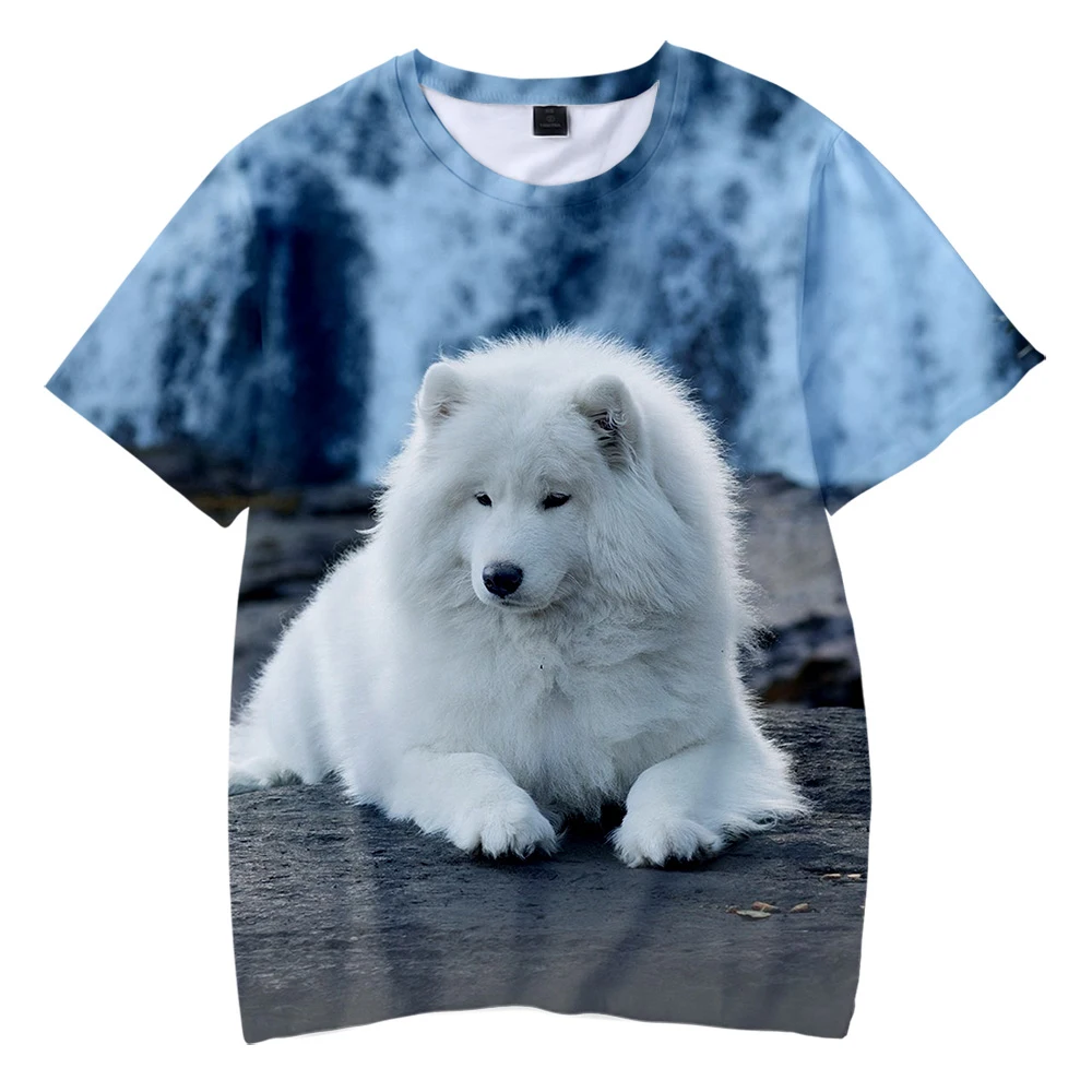 2019 г. Детская футболка с 3D-принтом Samoyed для взрослых 0r модная весенне-летняя
