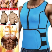 men waist trainer corset sauna neoprene body shaper tank top tummy fat burner slimming sweat vest weight loss faja shapewear