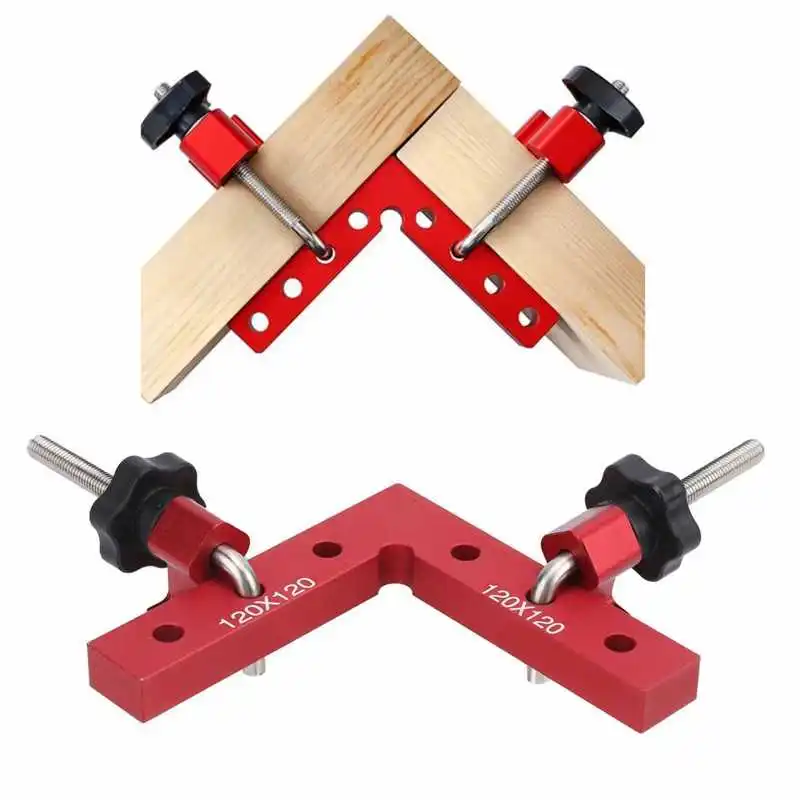 

90 Degree Positioning Ruler L-Shaped Right Angle Woodworking Panel Fixing Right Angle Fixture 120x120mm Clamps Hardware Tools