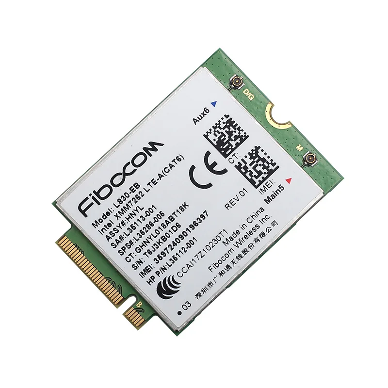 Беспроводная карта модуля 4G для Fibocom беспроводная WWAN Wlan 4LTE Intel XMM7262 HP L830 EB SPS #: L35286