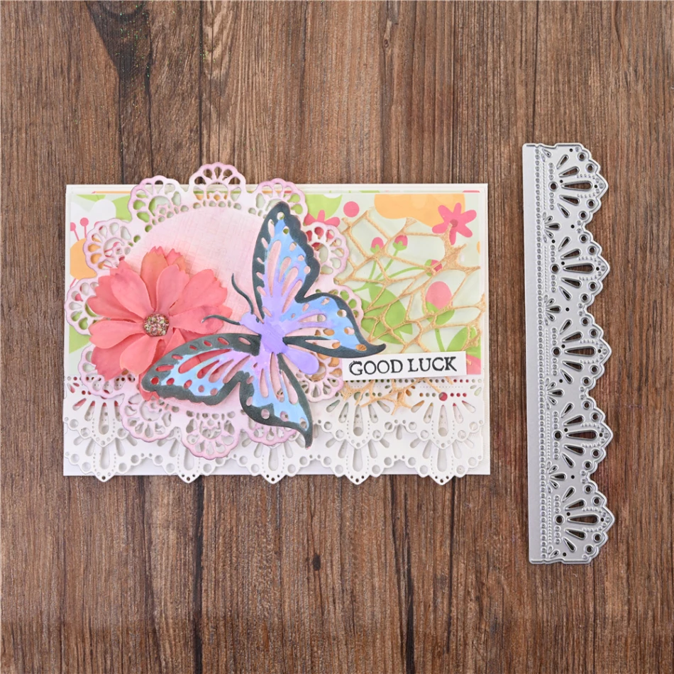 Металлические Вырубные штампы кружевная Цветочная рамка сделай сам скрапбукинг