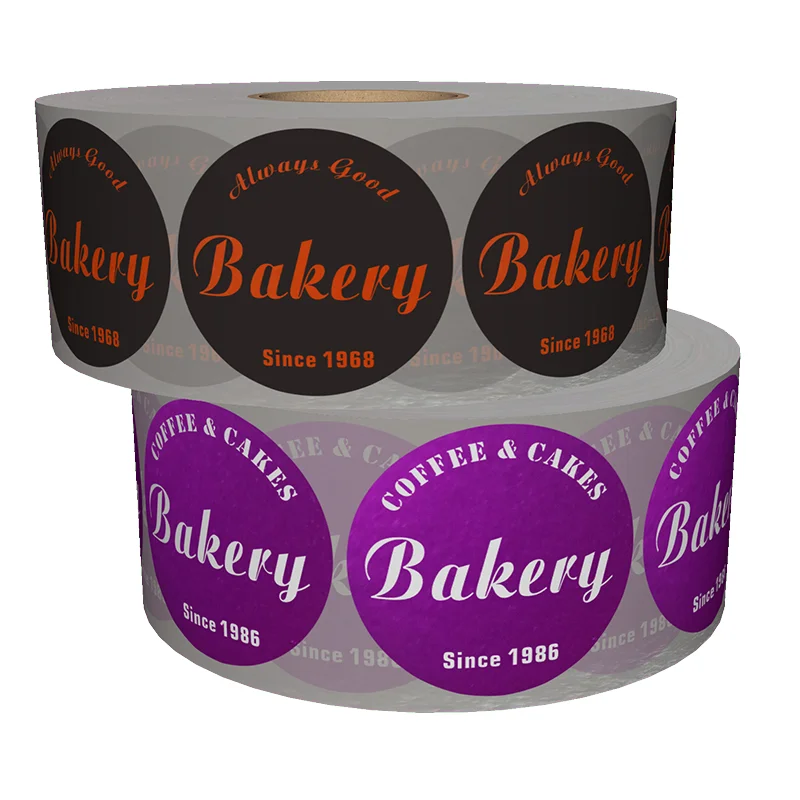 Strong Stick Custom Sticker Labels Printing For Bakery Bread Packing