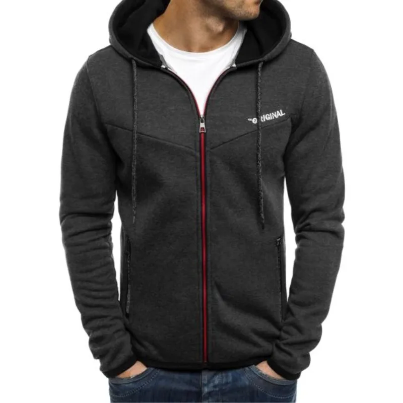 

2021 New Mens Hoodies Sweatshirts Fashion Hoody Printed Casual Hooded Coat Zip Cardigan Plus Fleece S-3XL Brand Clothing