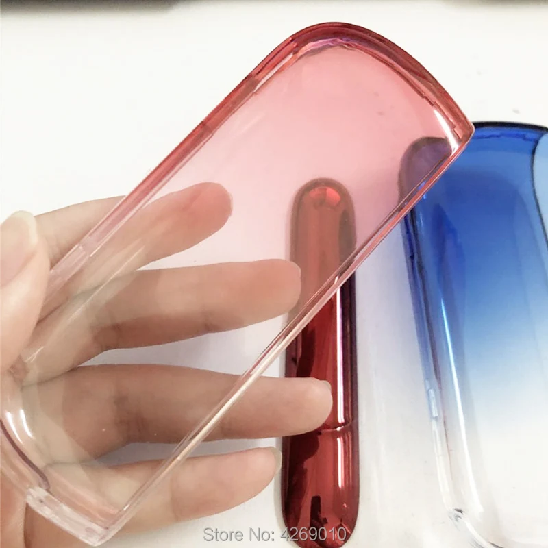 Чехол для IQOS 3 0 Duo прозрачный градиентный красный синий желтый | Электроника