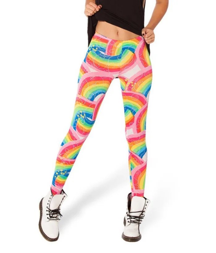 Радужные сексуальные леггинсы с цифровым принтом | Женская одежда