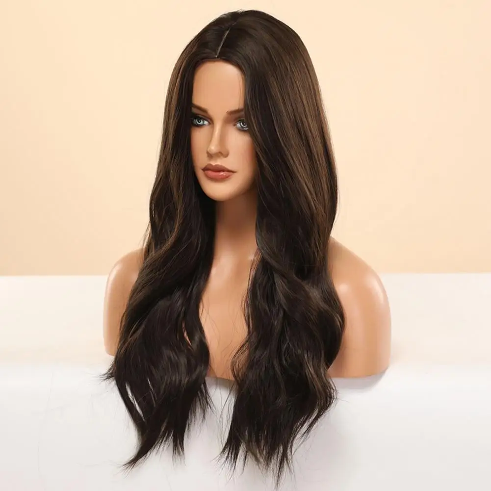 

Длинные парики, модные, изящные, градиентные, средней части, термостойкие