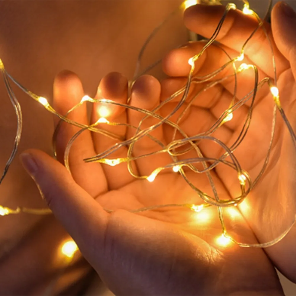 Модная строка Феи огней светодиодный медный провод свет шнура восемь режимов