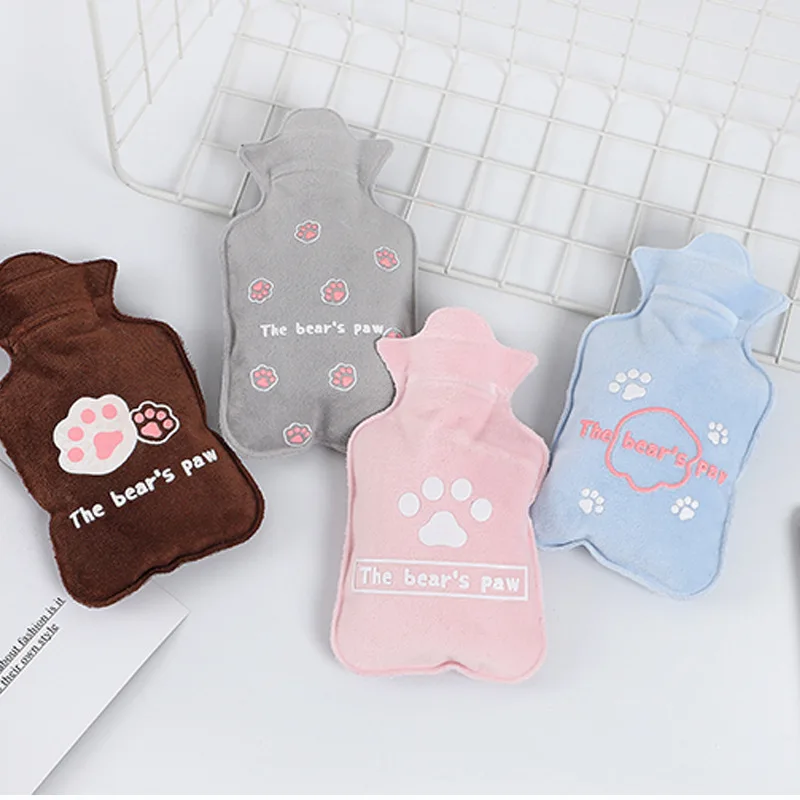 Теплая для рук безопасная бутылка с горячей водой плюшевый мультяшный чехол