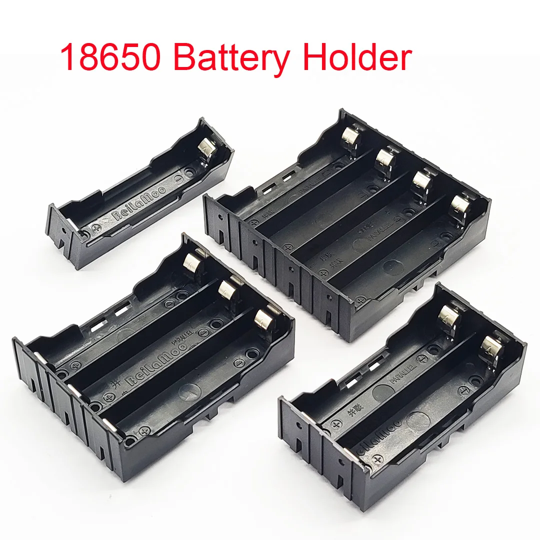 

18650 Battery Case 1X 2X 3X 4X 18650 Battery Holder 18650 Battery Storage Box 1 2 3 4 Slot Batteries Container Hard Pin DIY