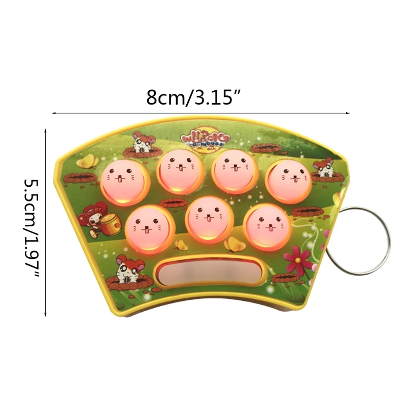 

03KD Mini Electric Realistic WhacAMole Game Toy Catching Toy Board Game Miniature Smart Stimulation Toy with Light & Sound