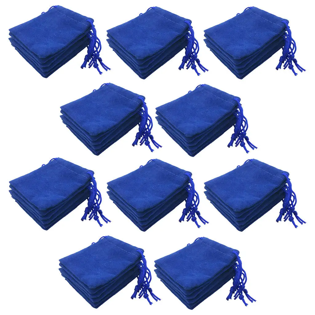 50 Pieces Velvet Bag Drawstring Jewelry Pouches Candy Wedding Christmas Favors