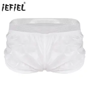 IEFiEL мужские модные шорты, легкие кожаные шорты-боксеры из искусственной кожи, вечерние шорты для клуба, пляжная одежда