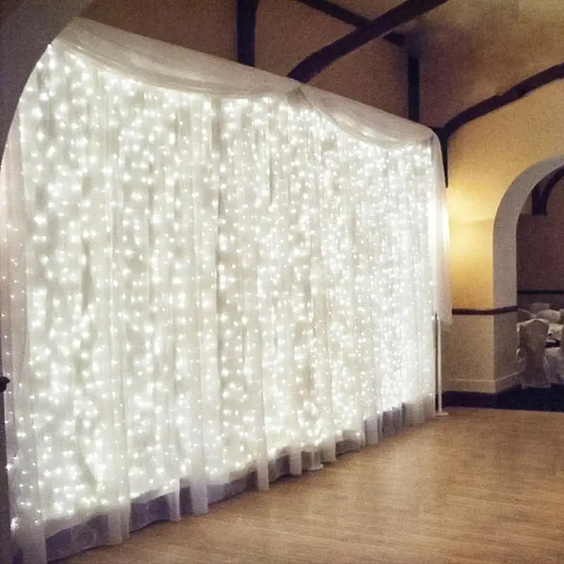 

300LED Curtain Fairy String Fairy Light Super Bright LED Lights Festival Yard Romantic Durable Xmas Decor Garden Wedding